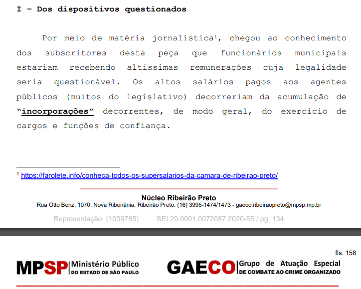 MP vai à Justiça para barrar supersalários em Ribeirão após reportagem do  Farolete - Farolete